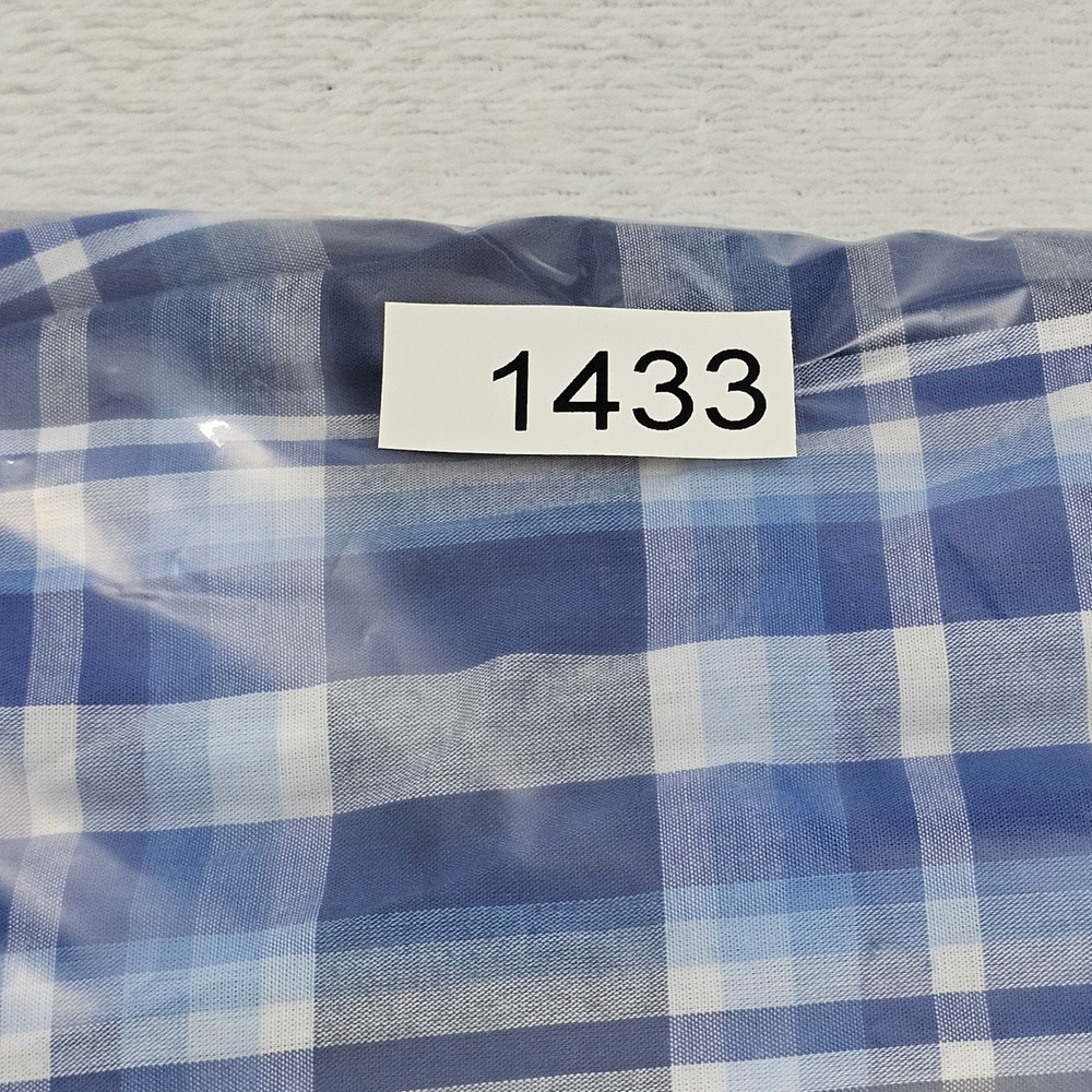 Polo Ralph Lauren Robe Mens S/M Blue White Plaid Cotton Shawl Collar Preppy NEW - Picture 8 of 8